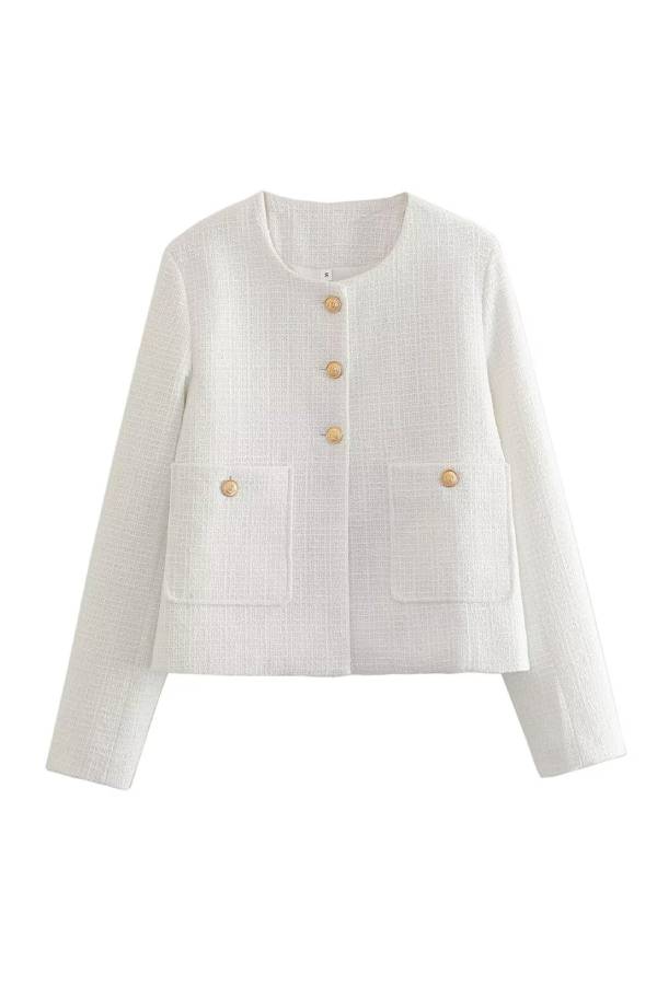 Drune | Hals Slim Fit Colorblock Damen Knopfjacke