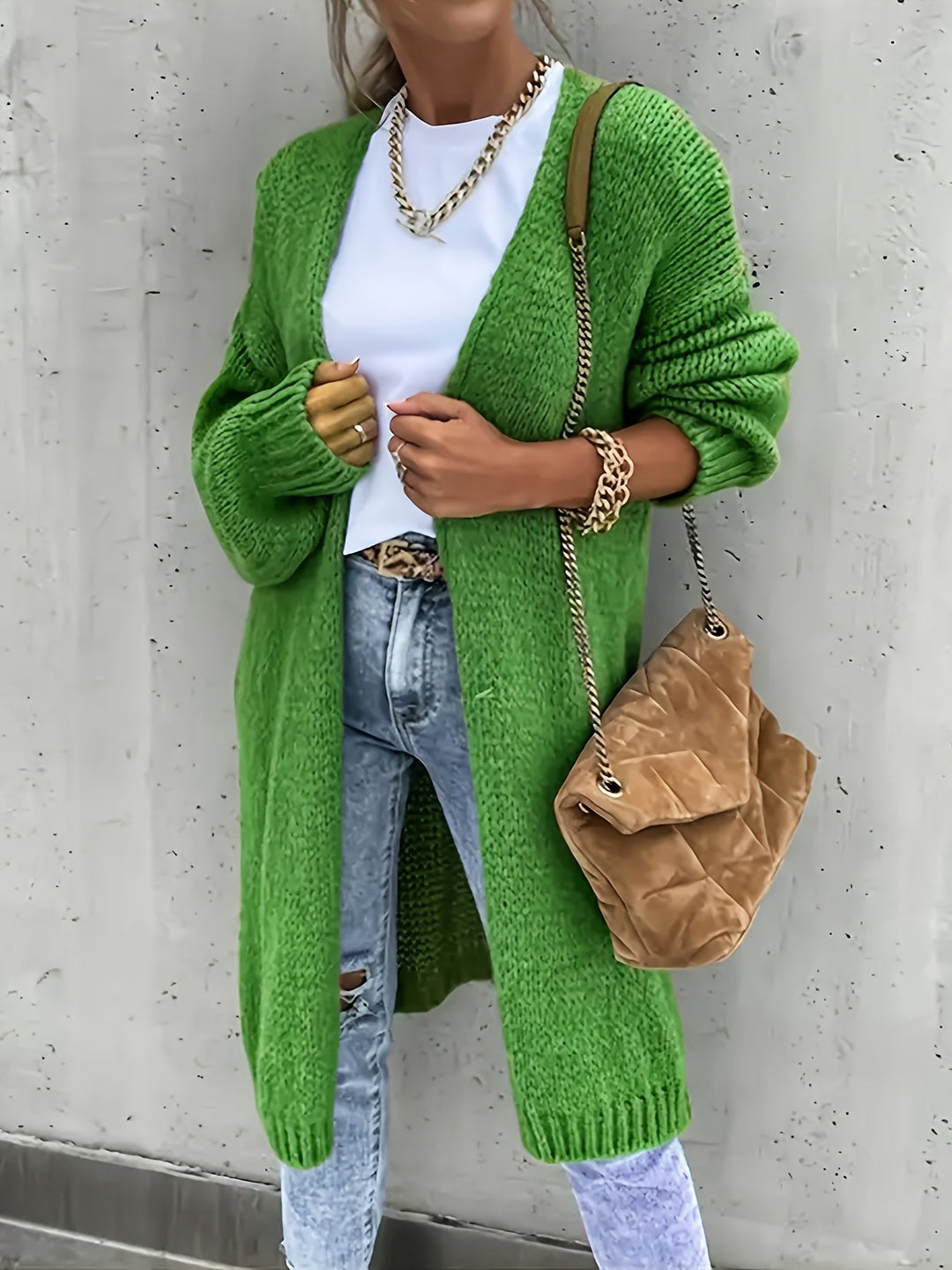 Drune | Langarm Gestrickte Strickjacke Für Damen - Perfekt für Alltagstragen