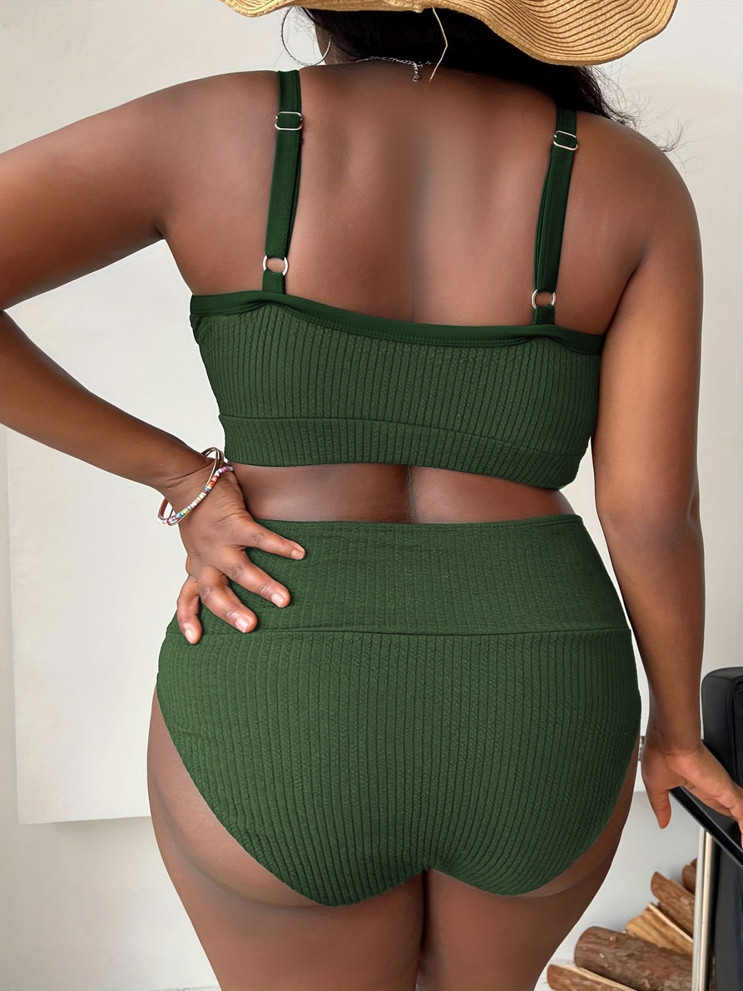 Drune | Plus Size Sling Bikini mit hoher Taille