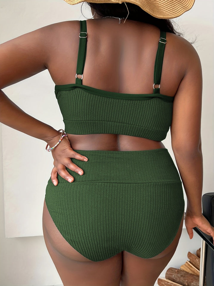 Drune | Plus Size Sling Bikini mit hoher Taille