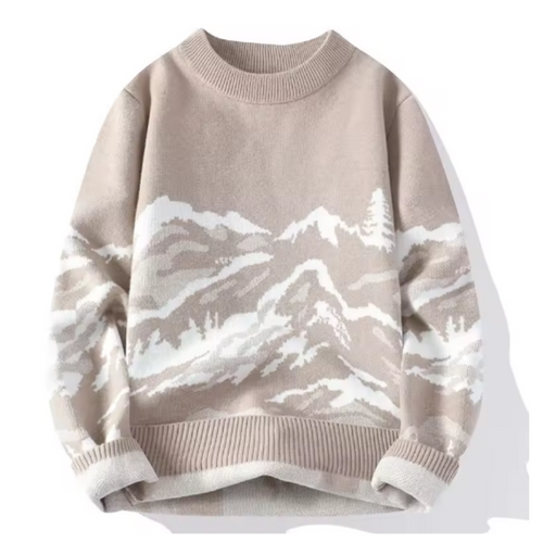 Drune | Strickpullover Bergmotiv Warm und Stilvoll