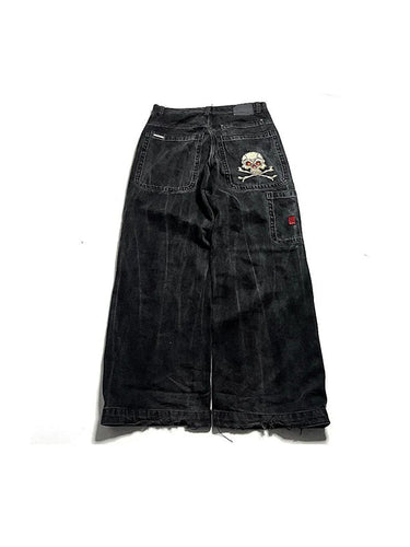 Drune | Retro Stickerei Boyfriend Jeans