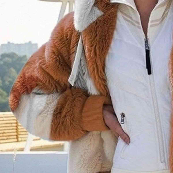 Drune | Color Block Zip-Up Kapuzenjacke