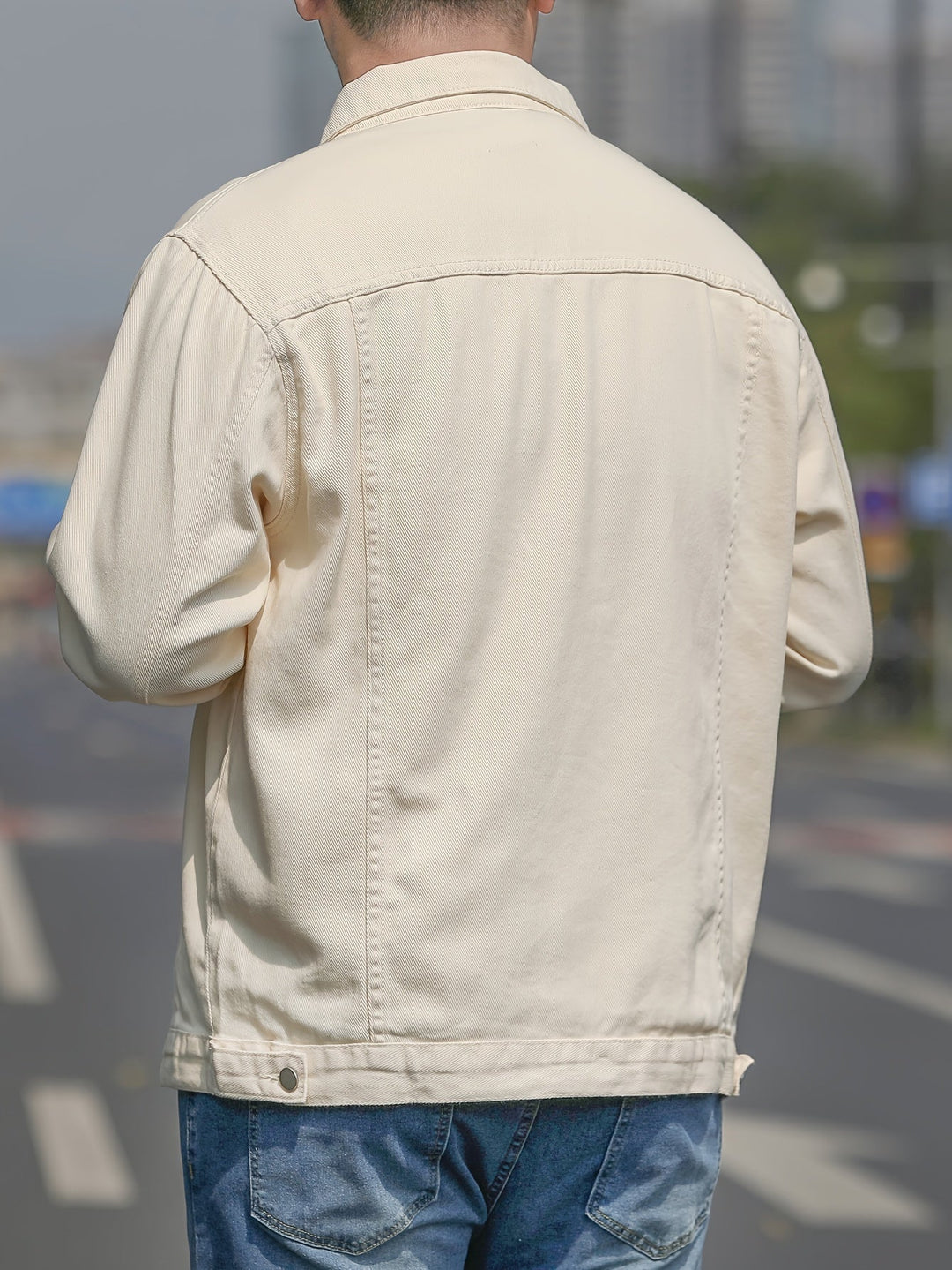 Drune | Baumwoll Herrenjacke Im Lässigen Denim Stil