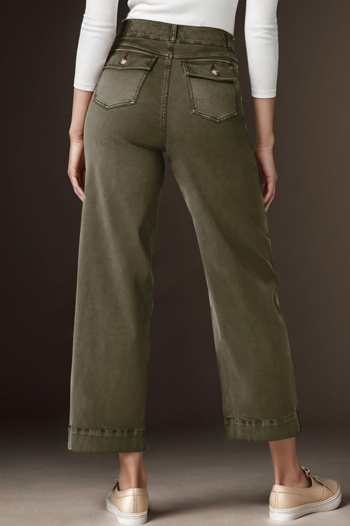 Drune | Hochtaillierte Jeans Mit Taschen Klassisch, Stilvoll Und Vielseitig