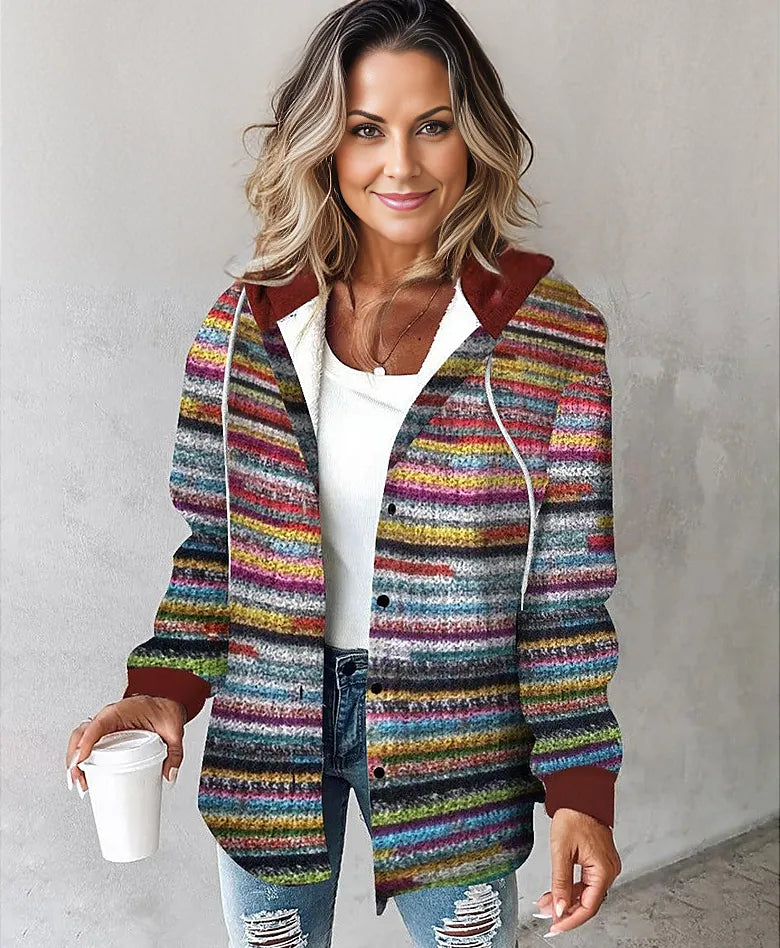 Drune | Eleganter Kapuzenpullover mit Druck Oberbekleidung