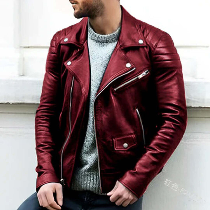 Drune | Herren Leder Bikerjacke
