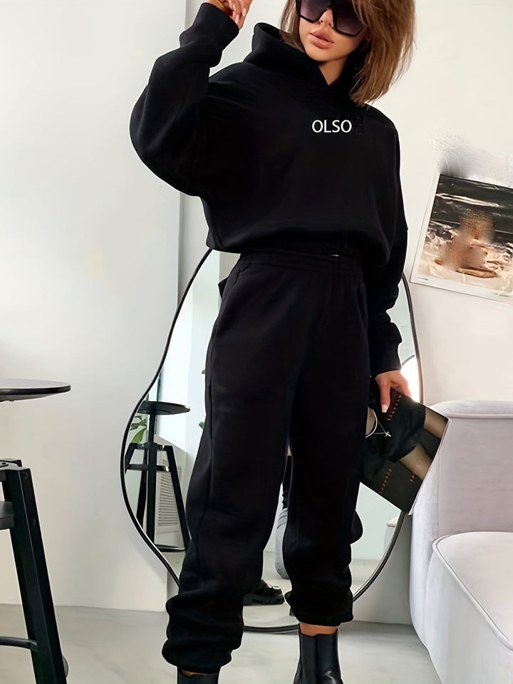 Drune | Oslo Damen Set – Zweiteiliges Set aus Kapuzenpullover und Sweatpants für lässigen Stil und maximalen Komfort.
