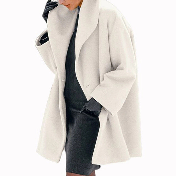 Drune | Oversized Wollmantel Offene Front Eleganter Komfort
