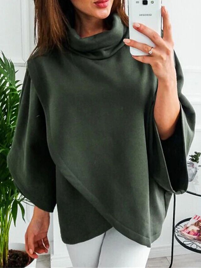 Drune - Lässiger Kapuzenpullover mit Fledermausärmeln