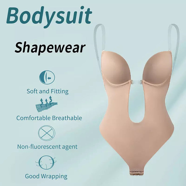Drune | Tiefer V-Ausschnitt Körperformender Bodysuit