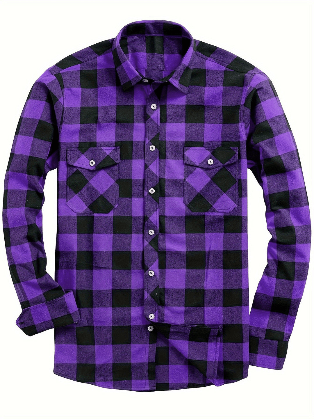 Drune | Lässig Herren Bluse Hemd Lumberjack Print Shirt