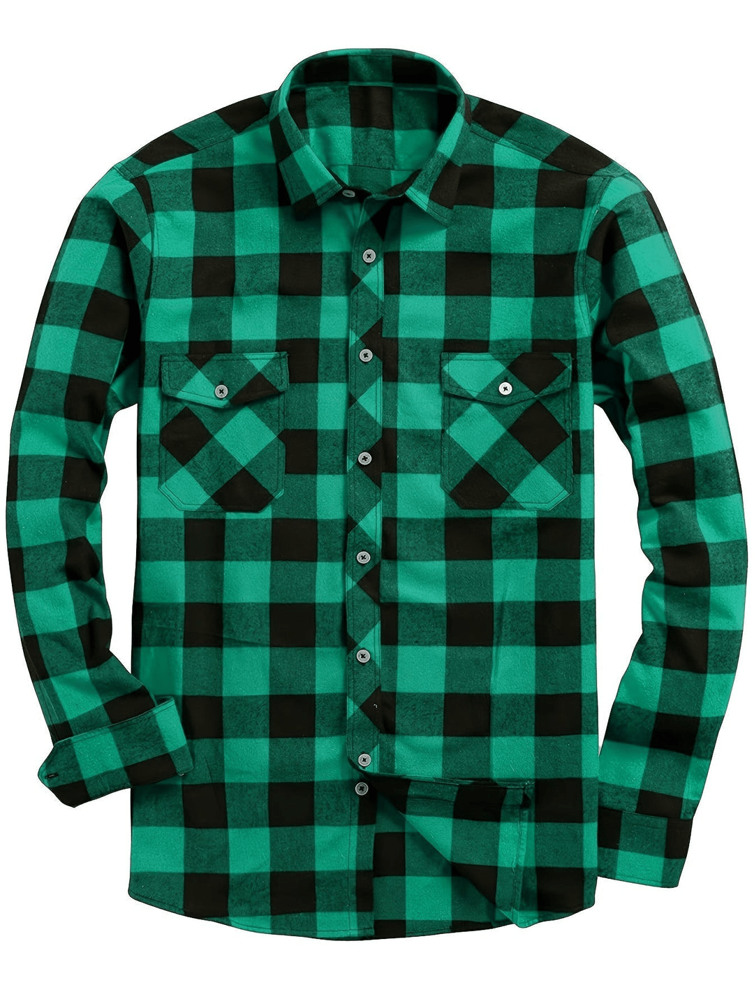 Drune | Lässig Herren Bluse Hemd Lumberjack Print Shirt