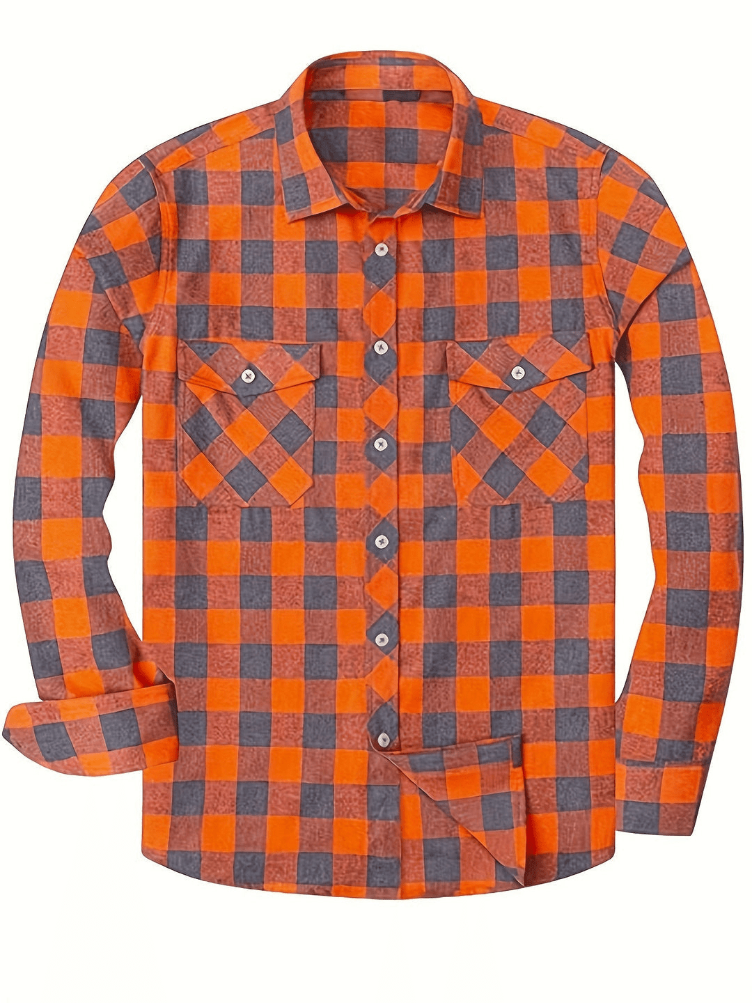 Drune | Lässig Herren Bluse Hemd Lumberjack Print Shirt
