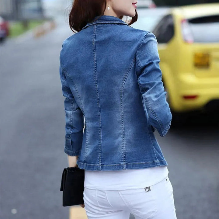 Drune | Denim Jean Blazer Damen - Lässig - Unifarben
