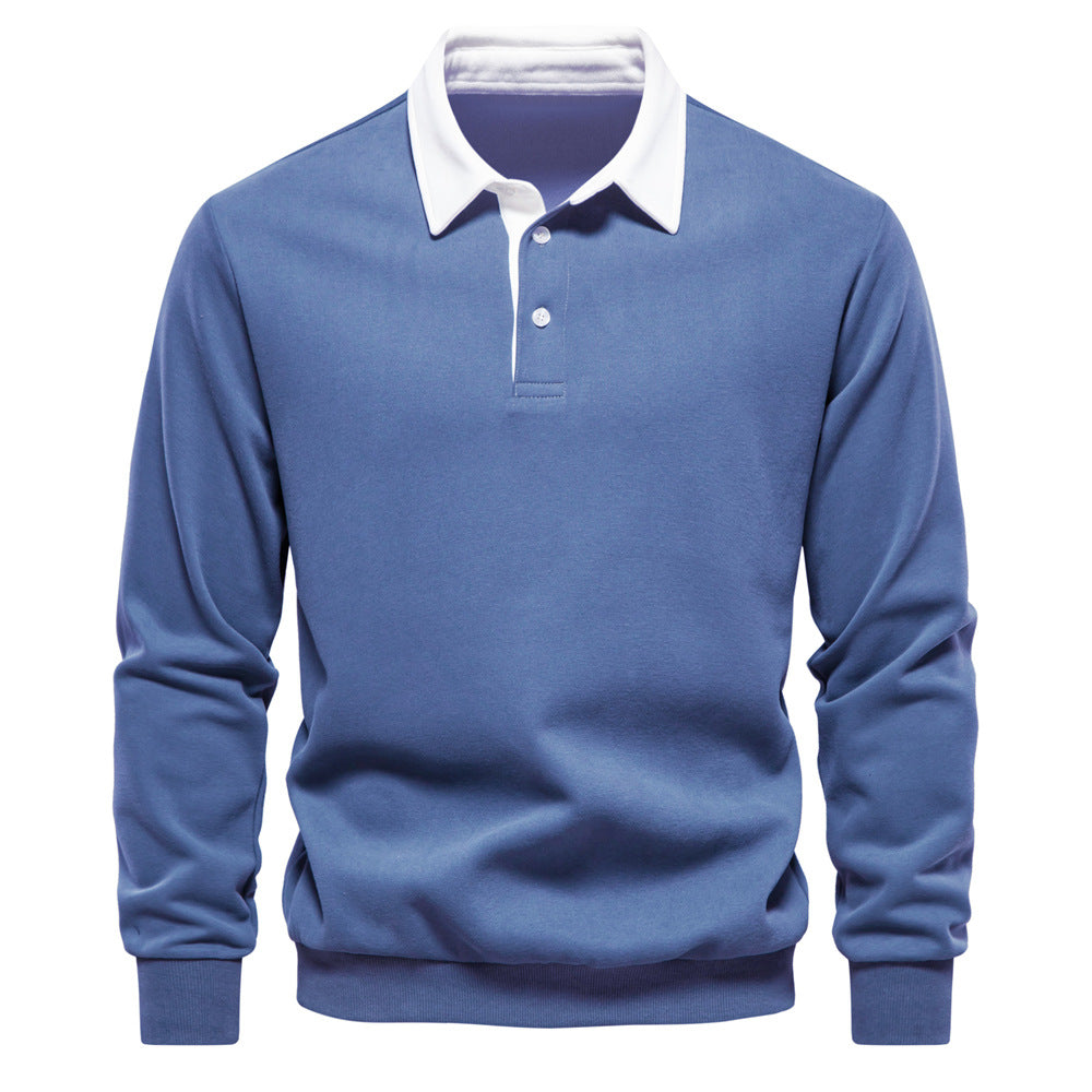 Drune | Langarm-Polo-Kragen-Sweatshirt