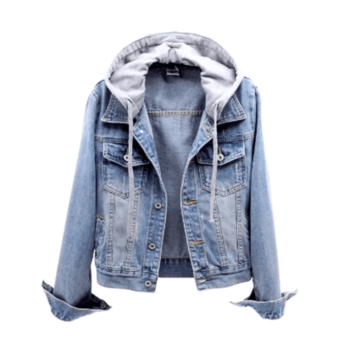Drune | Jack Damen Jeansjacke Klassisches Design & Vielseitiges Design
