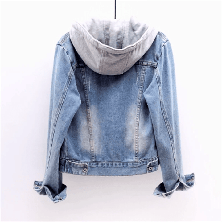 Drune | Jack Damen Jeansjacke Klassisches Design & Vielseitiges Design