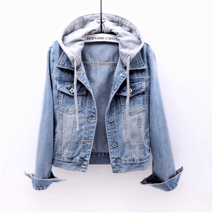 Drune | Jack Damen Jeansjacke Klassisches Design & Vielseitiges Design