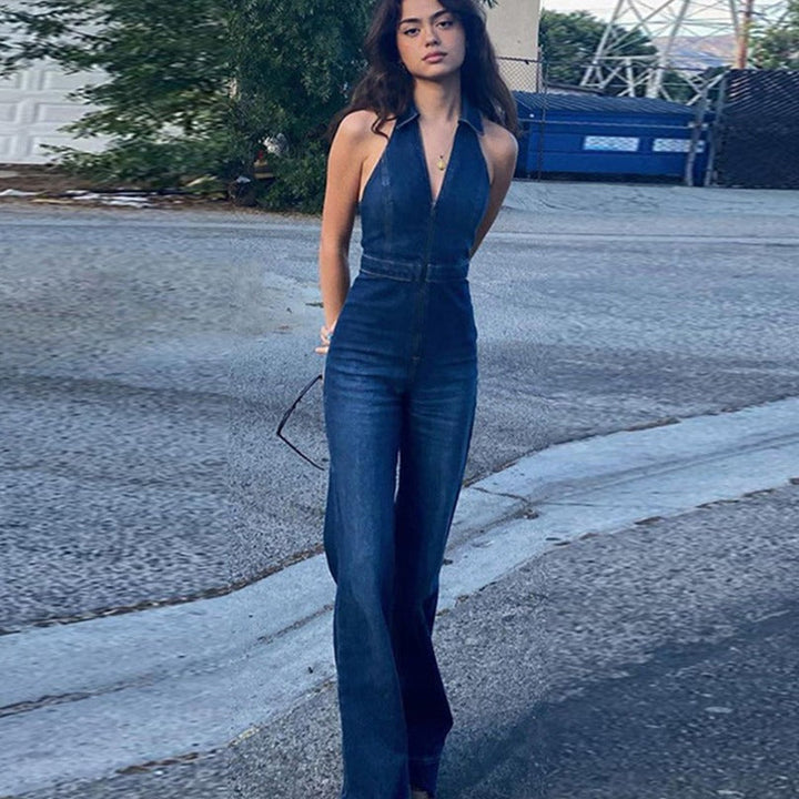 Drune | Denim Overall mit Neckholder