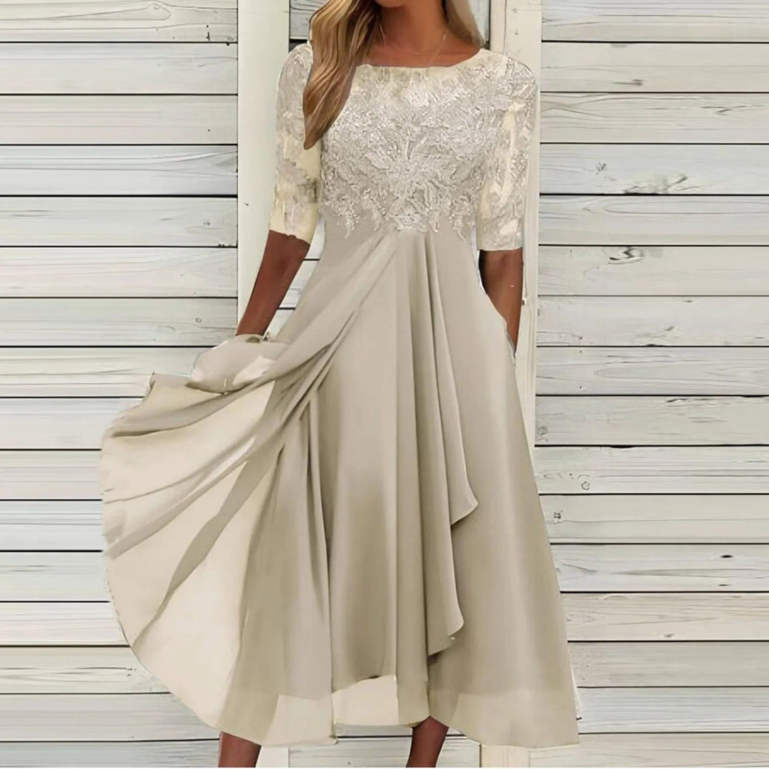 Drune | Stilvolles Kleid Mit Zarter Spitze