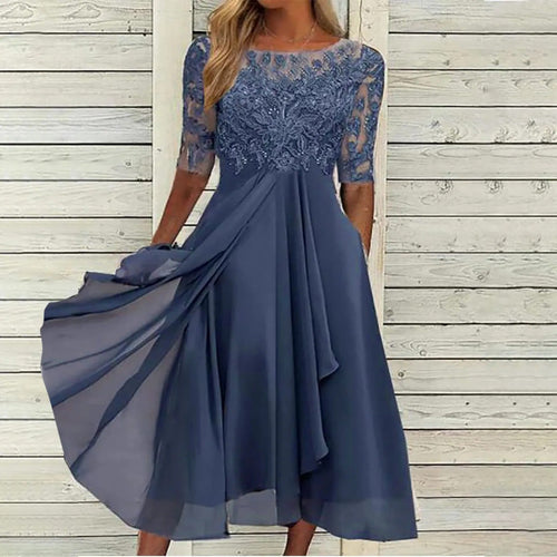 Drune | Stilvolles Kleid Mit Zarter Spitze