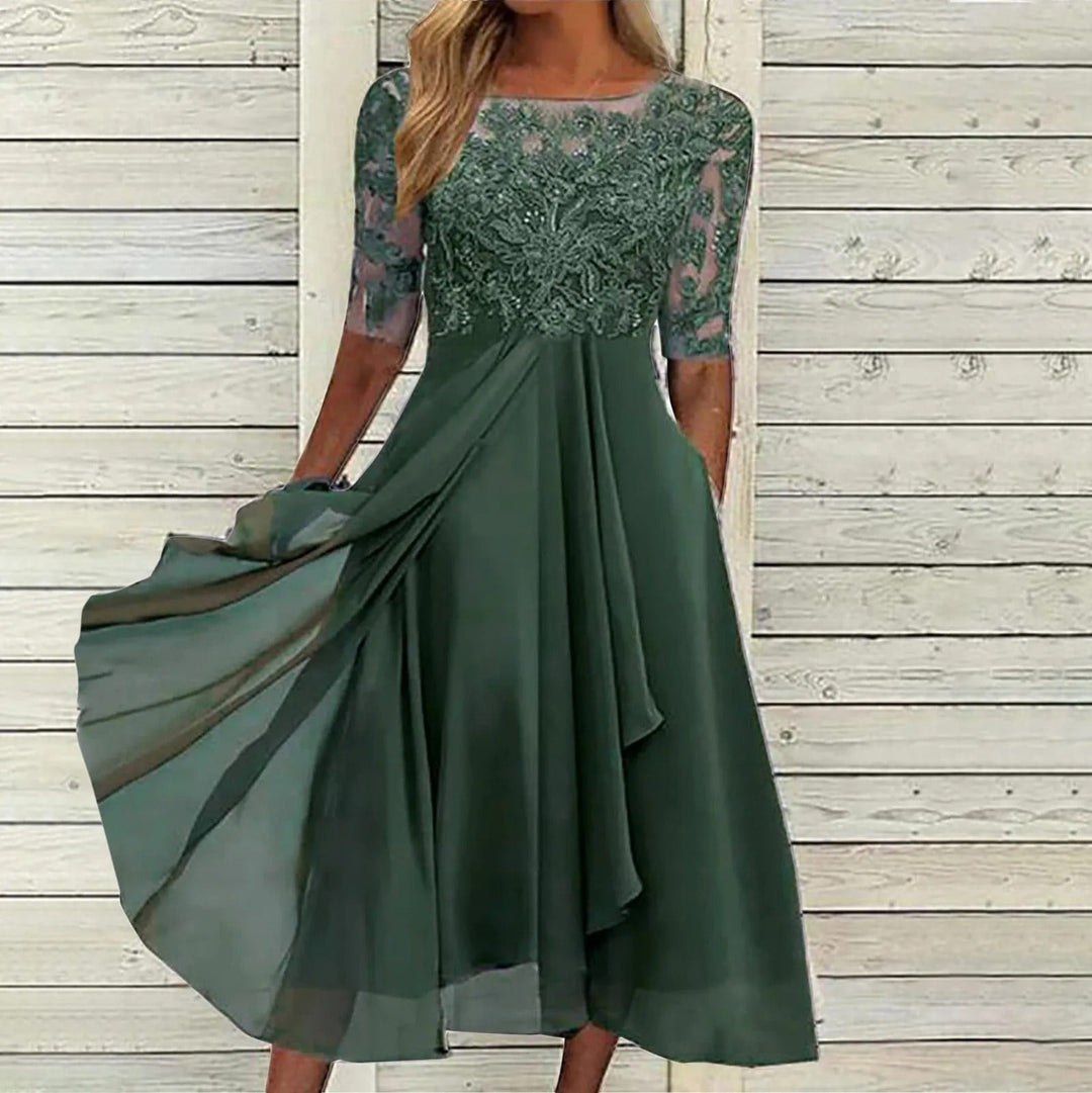 Drune | Stilvolles Kleid Mit Zarter Spitze