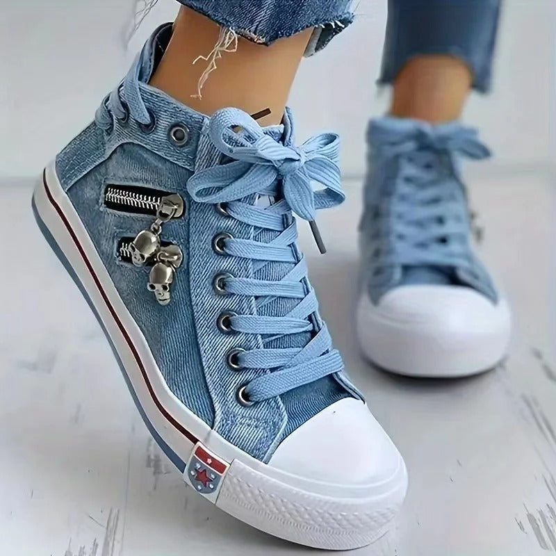 Drune | Urbaner Trend Sneaker-Jeans-Look & Reißverschluss