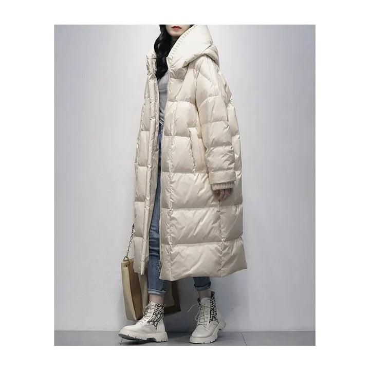 Drune | Lange Pufferjacke mit Daunenumhang