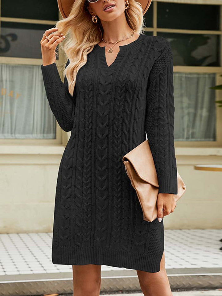 Drune - Schwarzes Strickkleid