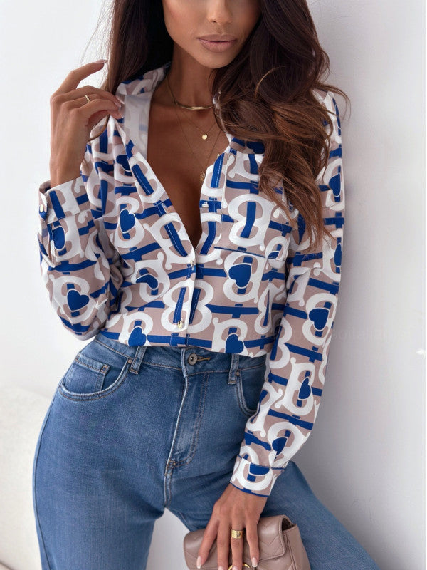 Drune Bluse | Aufgeräumte Damenbluse mit Satindruck