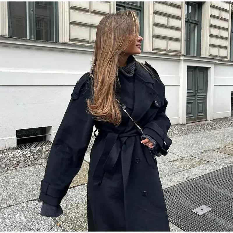 Drune | Damen Doppelt-knöpfiger Trenchcoat