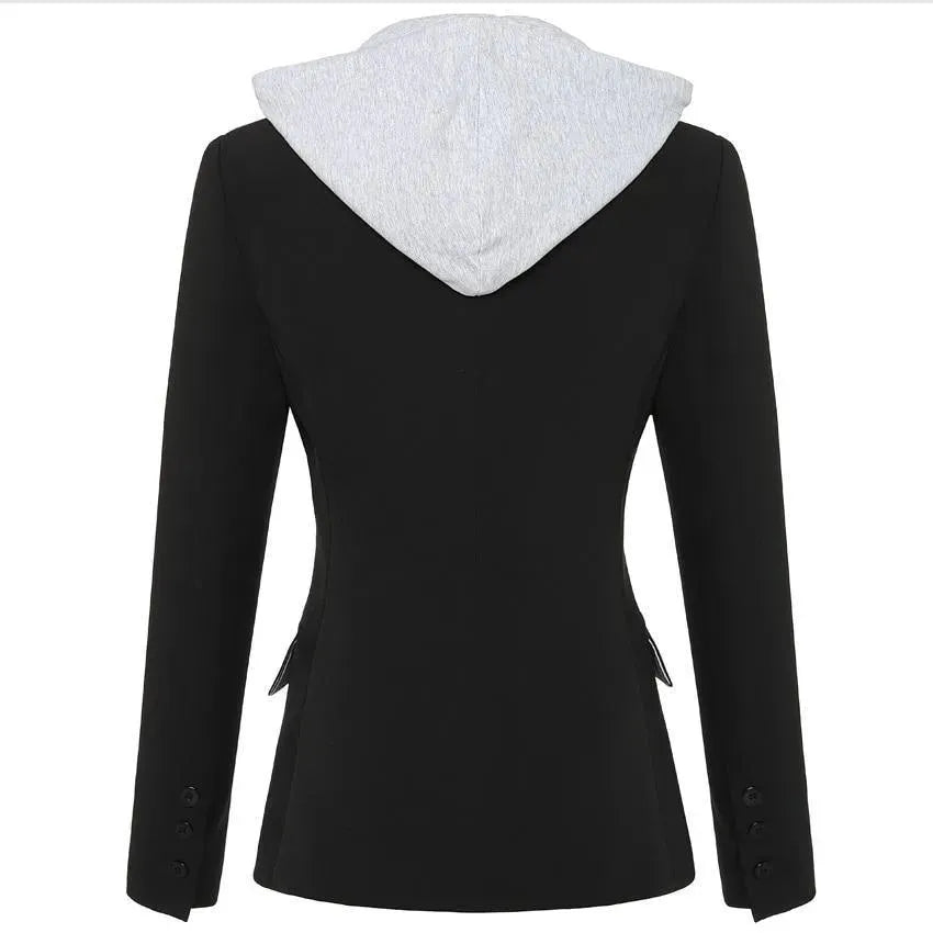 Drune | Abnehmbarer Kapuzenblazer Damen - Lässig - Unifarben