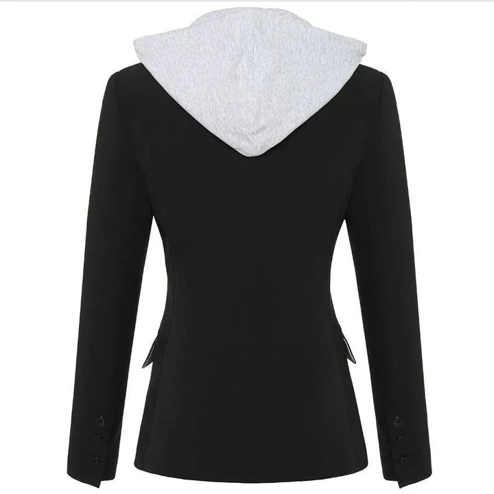 Drune | Abnehmbarer Kapuzenblazer Damen - Lässig - Unifarben