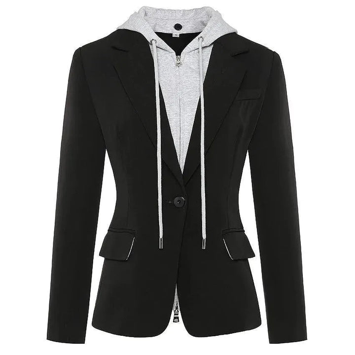 Drune | Abnehmbarer Kapuzenblazer Damen - Lässig - Unifarben