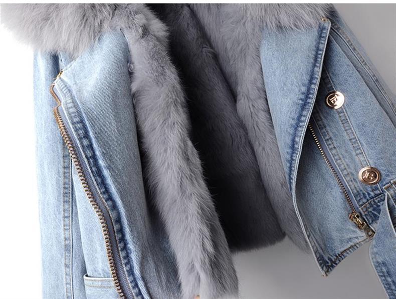 Drune | Jeansjacke - Kunstpelzkragen & -manschetten - Winter-Chic - Lässige Schicht