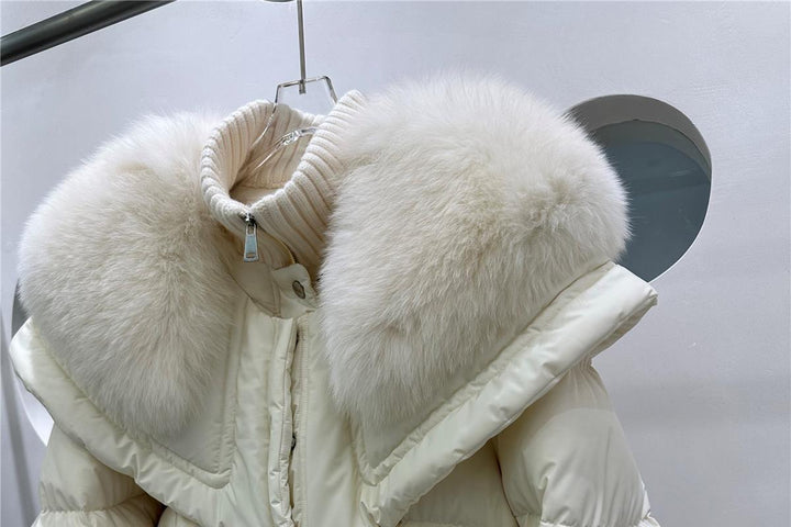 Drune | Fellbesatz Pufferjacke - Luxuriöse Winterwärme - Kurzes Steppmuster - Kältewetter-Essential