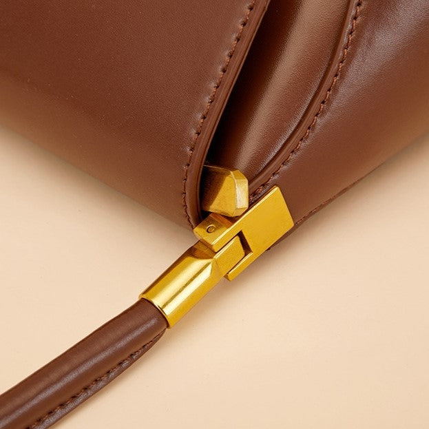 Drune - Klassische Baguette-Schultertasche im Vintage-Stil