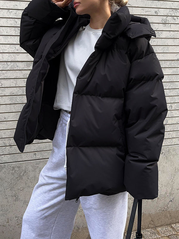 Drune | Multicolor Kapuzenpufferjacke