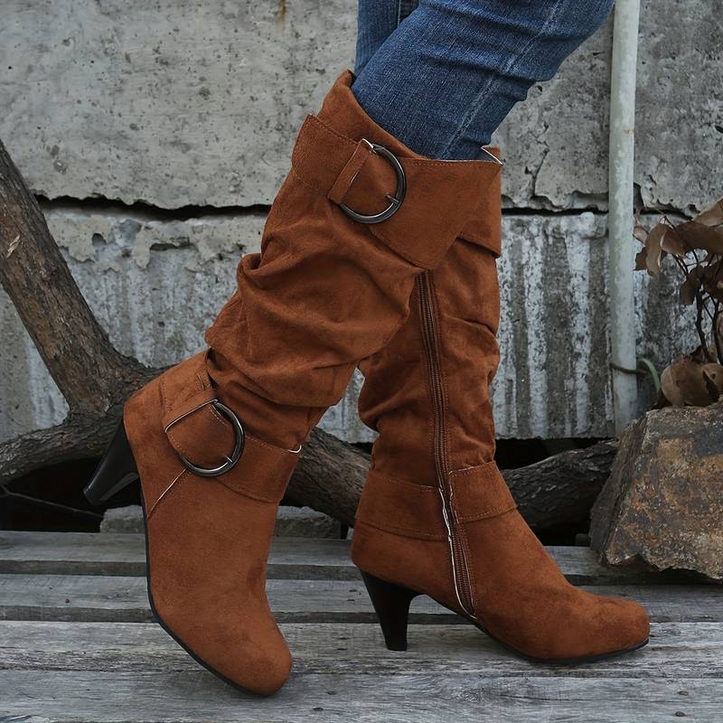 Drune | Wildlederstiefel Mit Schnalle