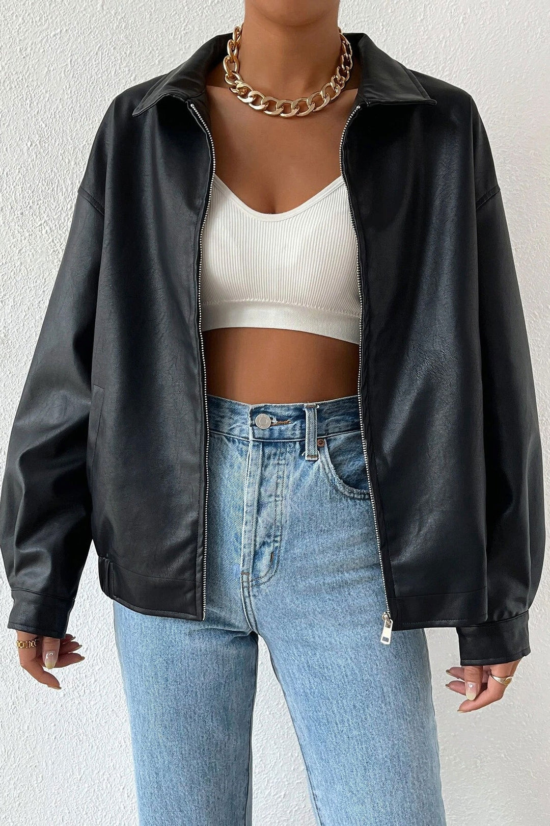 Drune | Farbe Lederlookjacke