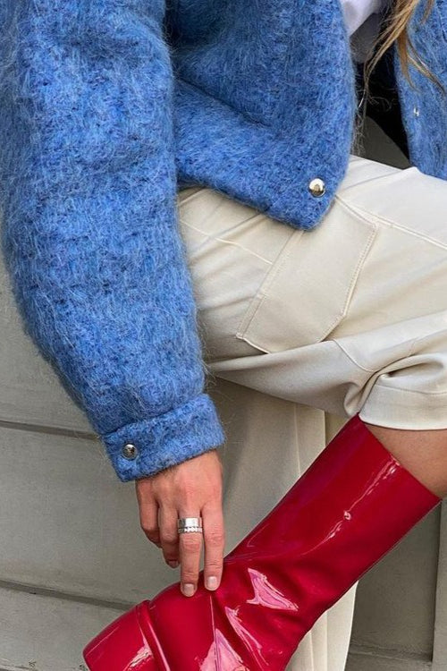 Drune | Ärmel Blauer Wolljacke