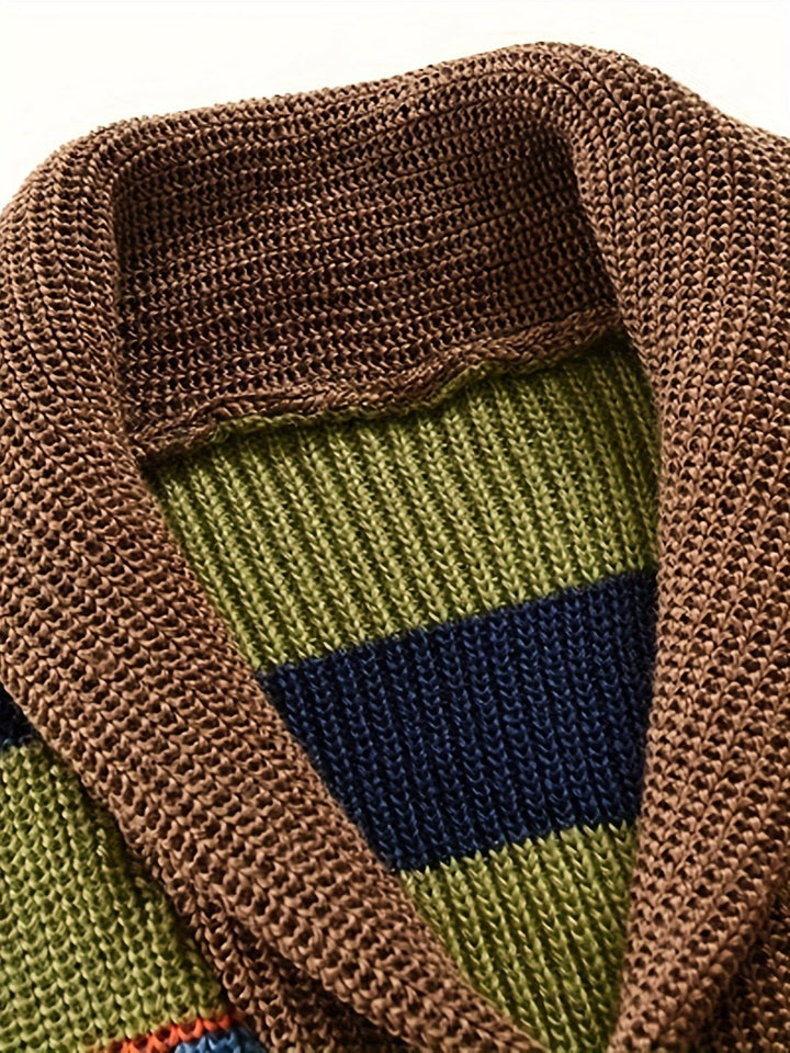 Drune | Strickstrickjacke mit bunten Streifen
