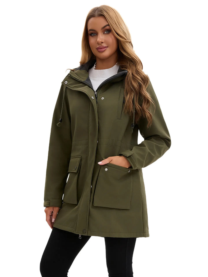 Drune | Wasserdichte Softshell-Damenjacke mit Kapuze