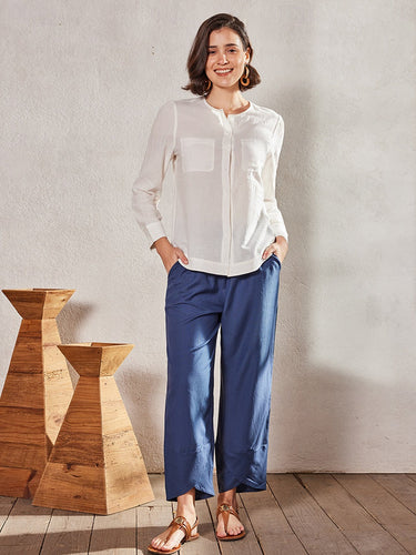 Drune | Bequeme Weite Leinenhose für Damen