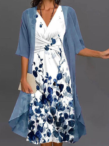 Drune | Zweiteiliger Floral-Midi-Kleid