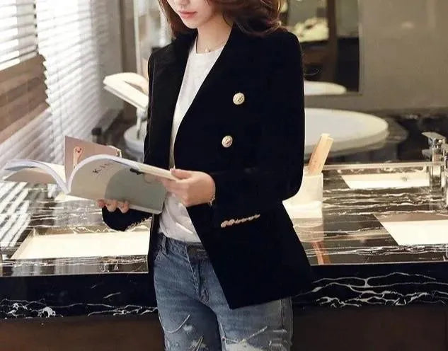 Drune | Douceur Velvet Blazer Damen - Casual - Unifarben