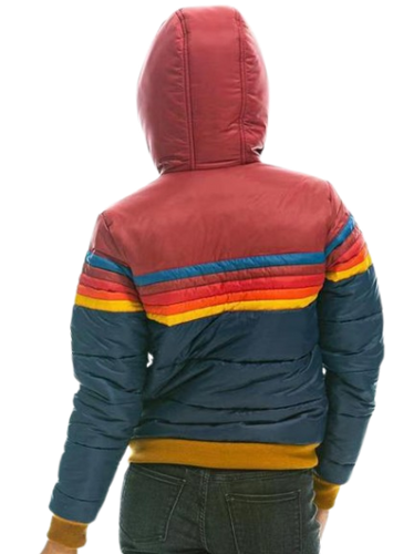 Drune | Kapuzen Retro Streifenjacke
