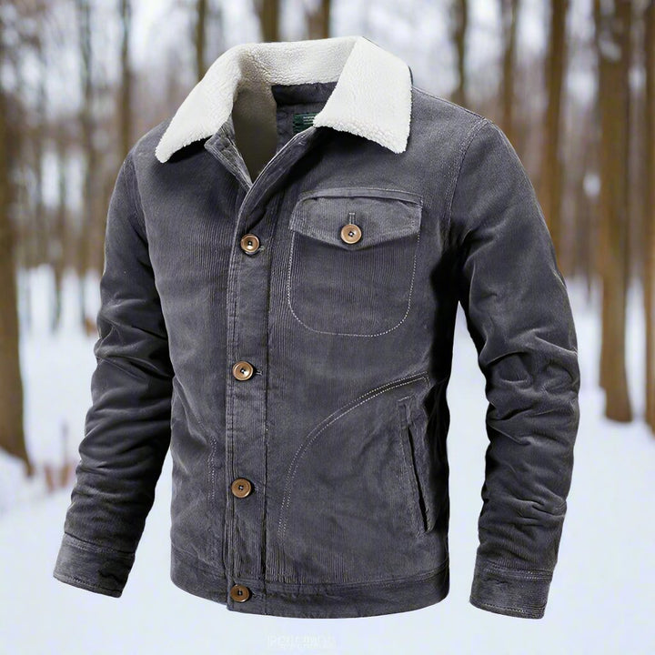 Drune | Corduroy Trucker Jacke Faux Shearling Kragenjacke