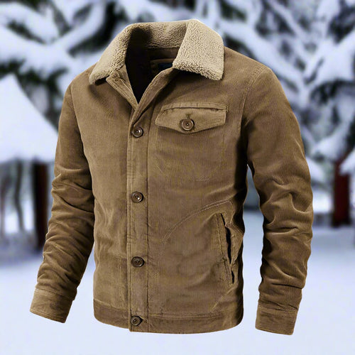 Drune | Corduroy Trucker Jacke Faux Shearling Kragenjacke